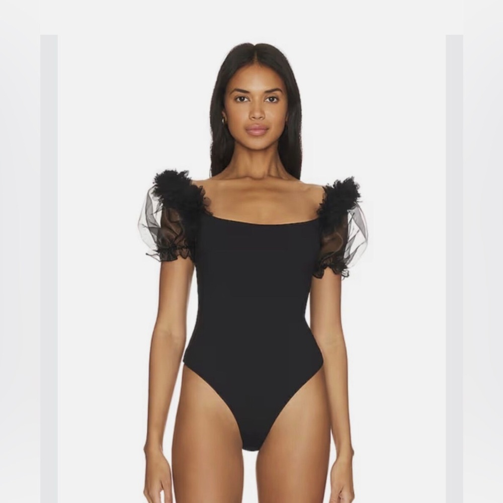 Free People Black Bodysuit